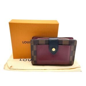 LOUIS VUITTON Damier Portefeuille Juliette wallet W/Box and Dust bag
